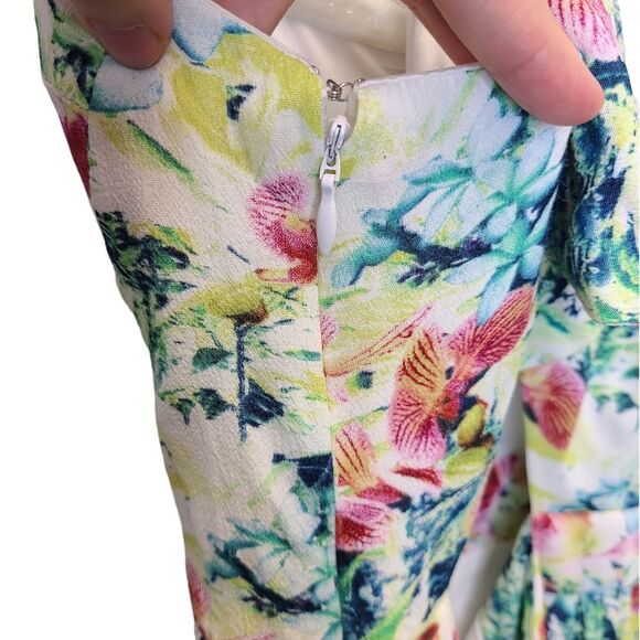 Forever 21 Exclusive Tropical High Low Back Cutout Dress S - Picture 11 of 16